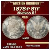 1878-p 8tf Morgan Dollar $1 ms65 SEGS