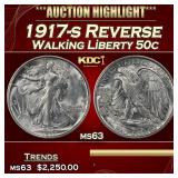 1917-s Reverse Walking Liberty Half Dollar 50c ms6
