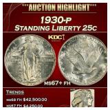 1930-p Standing Liberty Quarter 25c ms67+ fh SEGS