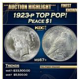 1923-p Peace Dollar TOP POP! $1 ms67+ SEGS