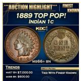 1889 Indian Cent TOP POP! 1c ms66+ bn SEGS