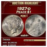 1927-d Peace Dollar $1 ms64+ SEGS