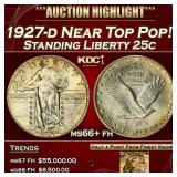 1927-d Standing Liberty Quarter Near Top Pop! 25c