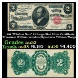 1891 $2 Large Size Silver Certificate "Windom Note
