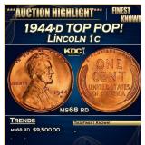 1944-d Lincoln Cent TOP POP! 1c ms68 rd SEGS