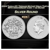 2024 Tuvalu $1 Teenage Mutant Ninja Turtles 40th A