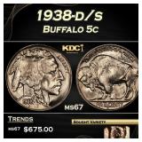 1938-d/s Buffalo Nickel 5c ms67 SEGS