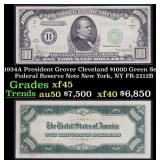 1934A $1000 Green Seal Federal Reserve Note Presid