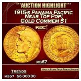 1915-s Panama Pacific Gold Commem Dollar Near Top