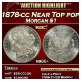 1878-cc Morgan Dollar Near Top pop! $1 Grades ms66