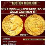 1915-s Panama Pacific Gold Commem Dollar Near Top