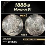 1888-s Morgan Dollar $1 Grades ms63
