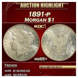 1891-p Morgan Dollar $1 ms65+ SEGS