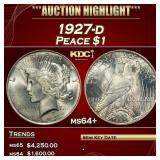 1927-d Peace Dollar $1 ms64+ SEGS