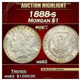1888-s Morgan Dollar $1 ms63 USCG