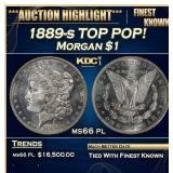 1889-s Morgan Dollar TOP POP! $1 ms66 pl SEGS