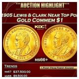 1905 Lewis & Clark Gold Commem Dollar Near Top Pop