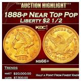 1888-p Gold Liberty Quarter Eagle Near Top Pop $2