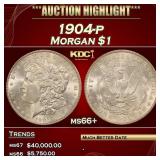 1904-p Morgan Dollar $1 ms66+ SEGS