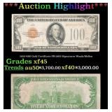 1928 $100 Gold Certificate FR-2405 Signatures Wood