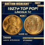 1927-p Lincoln Cent TOP POP! 1c ms68 rd SEGS