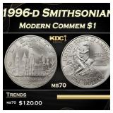 1996-d Smithsonian Modern Commem Dollar $1 ms70 SE