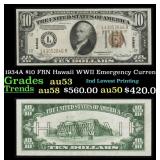 1934A $10 FRN Hawaii WWII Emergency Currency Grade
