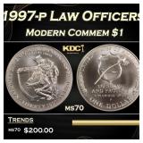 1997-p Law Officers Modern Commem Dollar $1 ms70 S