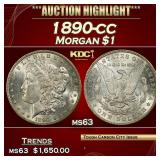 1890-cc Morgan Dollar $1 ms63 USCG