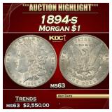1894-s Morgan Dollar $1 ms63 USCG