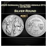 2025 Germania Valkyries Arnhild Style - 1 oz Silve
