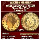 1888 Proof Liberty Nickel Colorfully Toned Near To