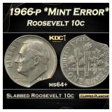 1966-p Roosevelt Dime *Mint Error* 10c ms64+ SEGS