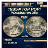 1935-p Washington Quarter TOP POP! 25c ms68 SEGS
