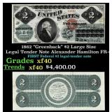 1862 $2 Large Size Legal Tender Note "Greenback" A