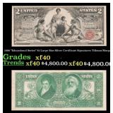 1896 $2 Large Size Silver Certificate "Educational