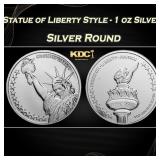 Statue of Liberty Style - 1 oz Silver Round Round