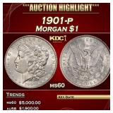 1901-p Morgan Dollar $1 Grades ms60
