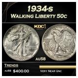 1934-s Walking Liberty Half Dollar 50c Grades au58
