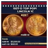 1937-d Lincoln Cent TOP POP! 1c ms68 rd SEGS