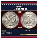 1901-p Morgan Dollar $1 au58 SEGS