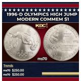 1996-d Olympics High Jump Modern Commem Dollar $1