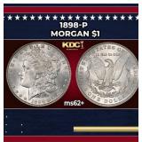 1898-p Morgan Dollar $1 Grades ms62+