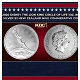 2020 Disney The Lion King Circle of Life 1oz .999