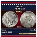 1922-s Peace Dollar $1 ms65 SEGS