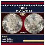 1881-s Morgan Dollar $1 Grades ms65+