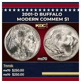 2001-d Buffalo Modern Commem Dollar $1 ms70 SEGS