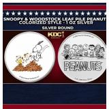 Snoopy & Woodstock Leaf Pile Peanuts Colorized Sty