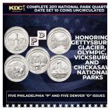 Complete 2011 National Park Quarter Date Set 10 Co
