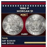 1886-p Morgan Dollar $1 ms66+ SEGS